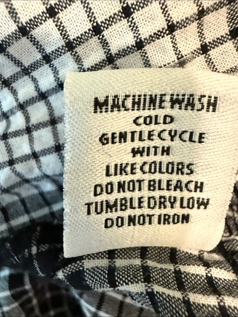 Habitat Crinkled Gauze Tunic Top XL Plaid V Neck High Low - Picture 6 of 6